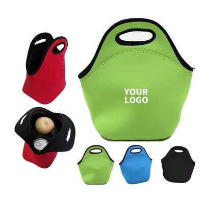 Neoprene Waterproof Lunch Tote With Flat Base Design