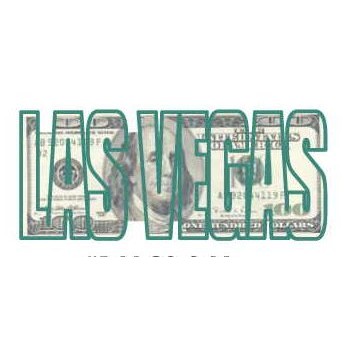 Las Vegas Block Letter $100 Bill Magnet w/ Strip Magnet (8 Square Inch)