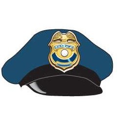Police Cap Promotional Magnet w/ Strip Magnet (8 Square Inch)