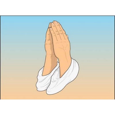 Praying Hands Rectangle Metal Photo Magnet (2"x3")