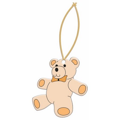 Teddy Bear Promotional Ornament w/ Black Back (3 Square Inch)