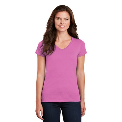Gildan® Women's Heavy Cotton™ 100% Cotton V-Neck T-Shirt