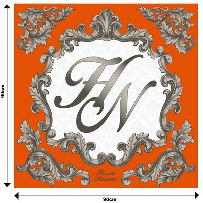 Polyester Digital printed custom logo scarves 10 x 57"