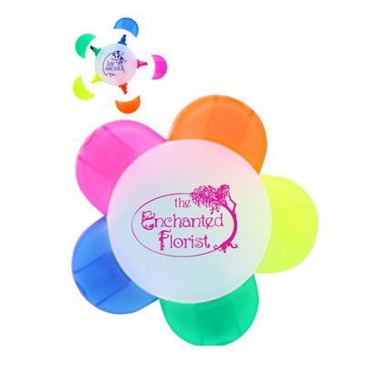 Union Printed - Multi-Color Flower Highlighters -1-Color Logo