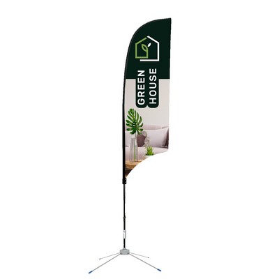 17' Concave Shape Feather Flag - 1 Side Imprint