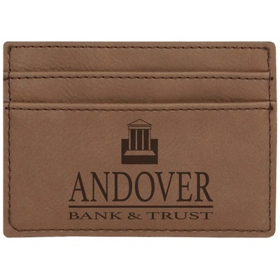 Leatherette Wallet Clip - Dark Brown