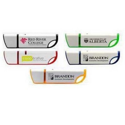 256 MB Translucent USB Drive w/Aluminum Inlay