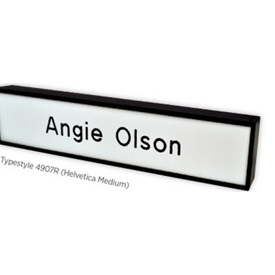 Engraved Architectural Replacement Sign - Horizontal, 9 1/8" x 1¾", Square Corner