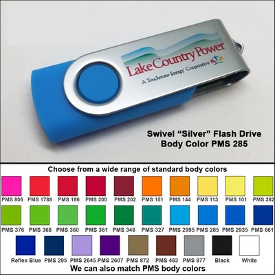 Swivel Flash Drive - 4 GB Memory - Body PMS 285