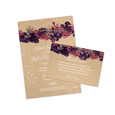 2" x 6" - Brown Kraft Postcards - 18PT Uncoated - Full Color 2 Sides
