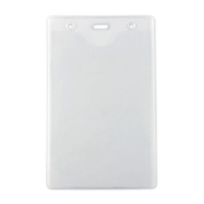 4.25" W x 6.75" H - Vertical Clear Vinyl Badge Holder (1 Color Imprint)