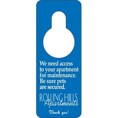 Door Knob Hangers w/cut-out (3 1/8"x 8 1/8") - White Tag Stock