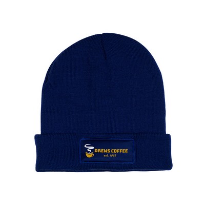Knit Beanie With Patch