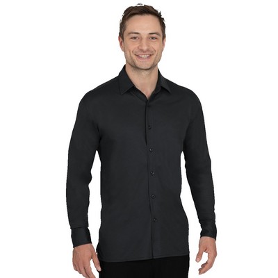 Men's Knit Stretch Woven Shirt