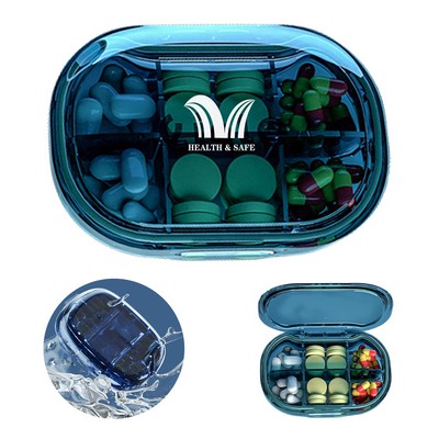 6 Compartment Mini Pill Case Organizer