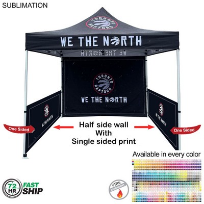 72 Hr Fast Ship - Half Side Wall for 10'x10' Tent Kit, Sublimated, Single Sided Print