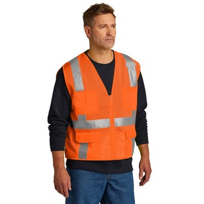 CornerStone ANSI 107 Class 2 Mesh Six-Pocket Zippered Vest.