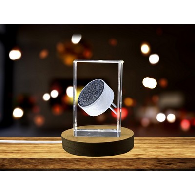 Electret Condenser Microphone 3D Crystal Engraved Award for Musicians & Studios Recognition