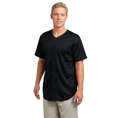 Sport-Tek PosiCharge Tough Mesh Full-Button Jersey.