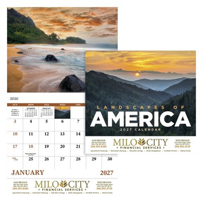13 Month Landscapes of America - Stapled