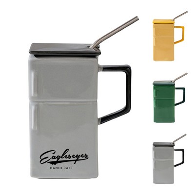 20oz Retro Refrigerator-Shaped Ceramic Mug