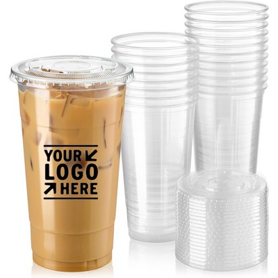 32oz Clear Crystal Cold Cup with Flat Lid