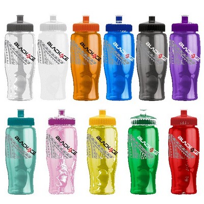 Rotation 27oz Transparent Contour Bottle w/Push-Pull Lid