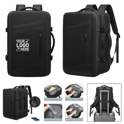 Expandable Compression Travel Backpack with USB Charging Port
