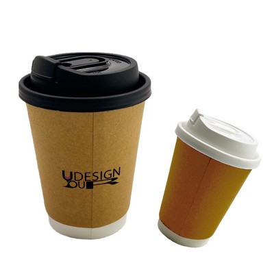 12 Oz. Kraft paper coffee cup with Lid