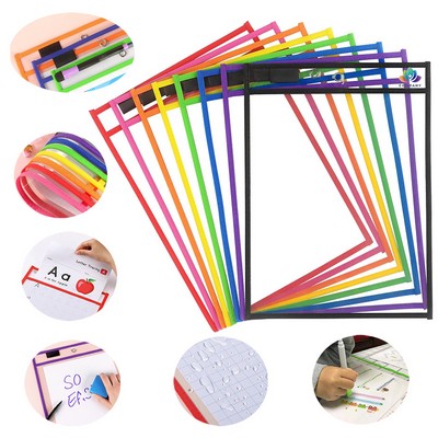 Dry Erase Pockets Sleeves with Rings