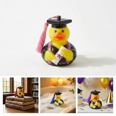 Graduation Vinyl Yellow Duck Cake Topper