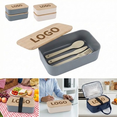 Tableware Set Wheat Straw Bento Lunch Box