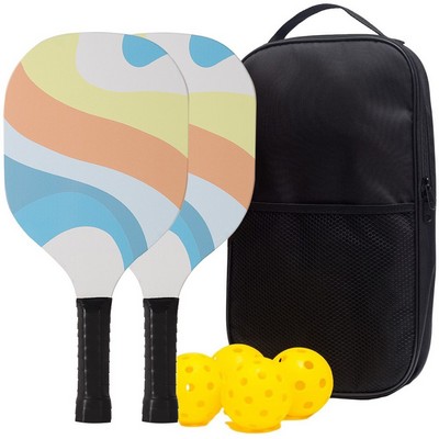 Woodden Pickleball Set w/ Carrying Bag
