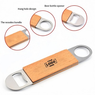 Classic Wood Handle Beer Bottle Opener
