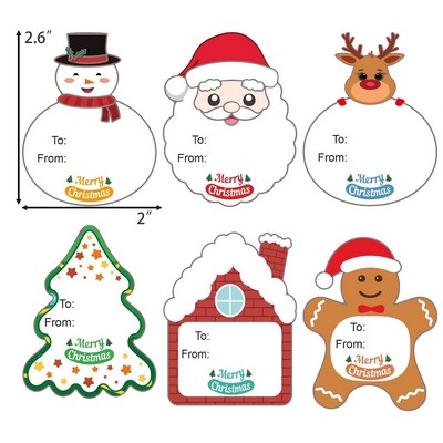 Festive Christmas Gift Tag Stickers