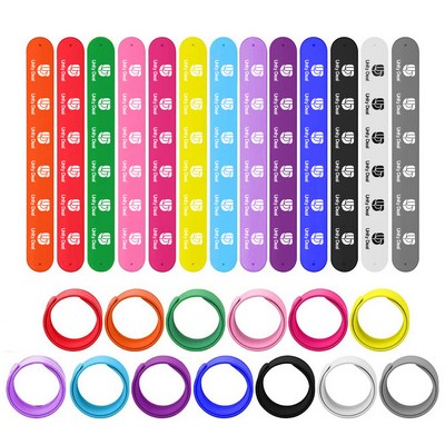 Silicone Slap Bracelets Solid Color Wristbands