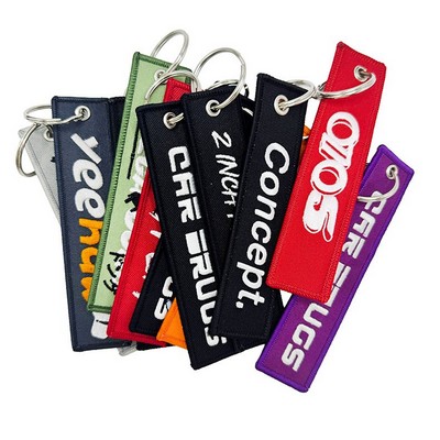 Durable Embroidered Keychain with Custom Logo