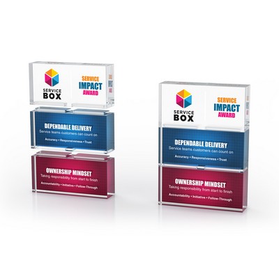 Stackable Award Clear Acrylic Wide Block