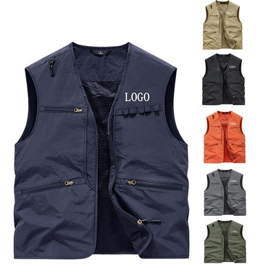 Summer Men Multi Pockets Cargo Vests