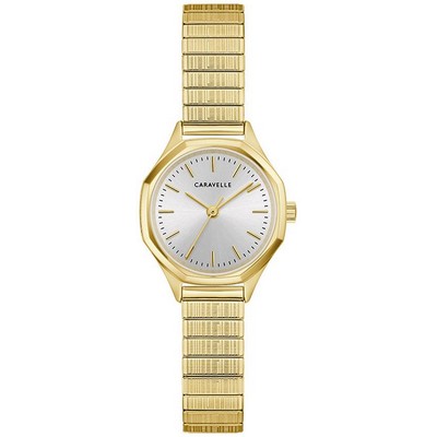Caravelle Ladies' Vintage Stainless Steel Expansion Watch w/Silver-White Dial