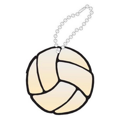 Volleyball Promotional Key Chain w/ Black Back (3 Square Inch)