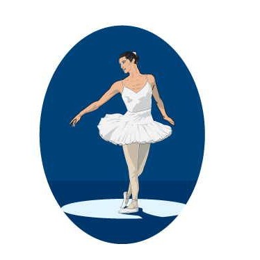 Ballerina Promotional Magnet w/ Strip Magnet (6 Square Inch)
