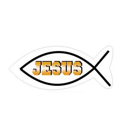 Jesus Fish Promotional Magnet w/ Strip Magnet (8 Square Inch)