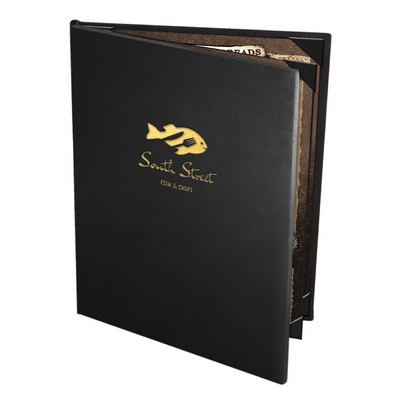 Chadwick Triple Panel BOOKLET/4 View Menu Cover (Holds Four 8 1/2"x14" Inserts)