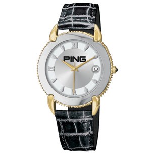 Men's Brass Watch with Black Italian Leather Strap