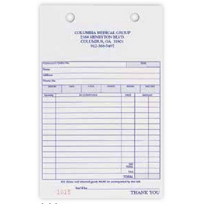 Sales Register 2 Part Forms - 5.375"x 8.5"