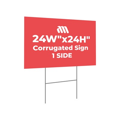 Custom Yard Signs, 1 SIDE (24"Wx24"H)