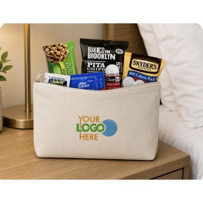 Hotel Welcome Snack & Essentials Pouch with Custom Logo