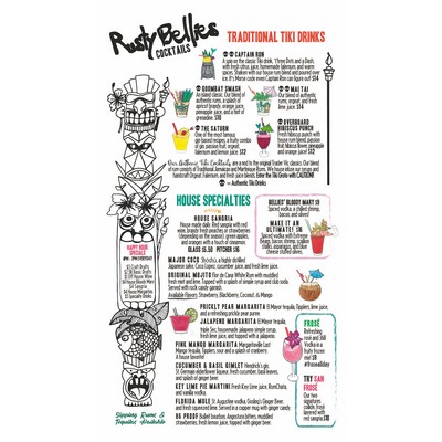 Full-Color Menus | 8.5" x 14" | 16pt | Restaurant Printing