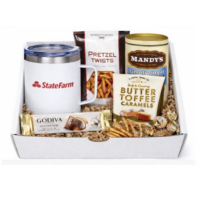 Stainless Mug Boxed with Snacks